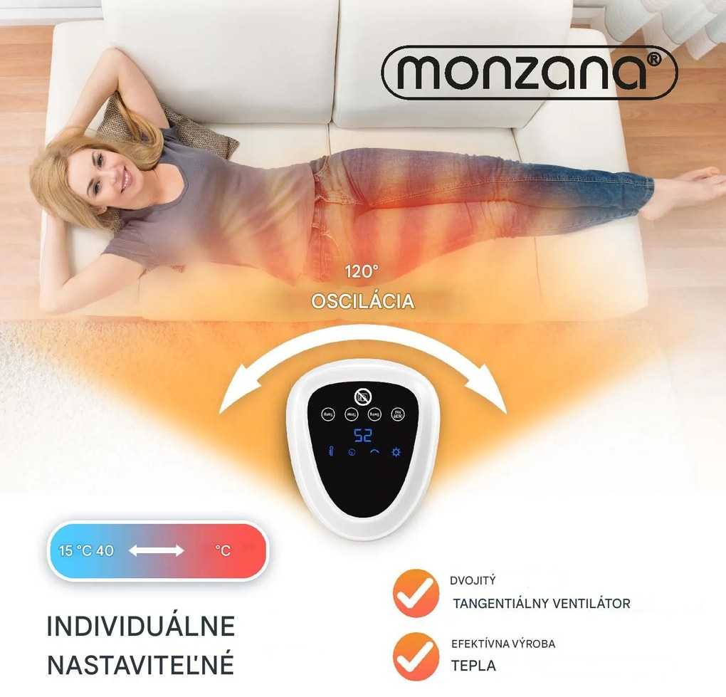 InternetovaZahrada Ventilátorový ohrievač 2000 W - biely
