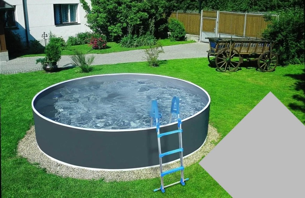 Planet Pool 30942 Náhradná bazénová fólia Grey pre bazén priemer 3,6 x 1,1 m