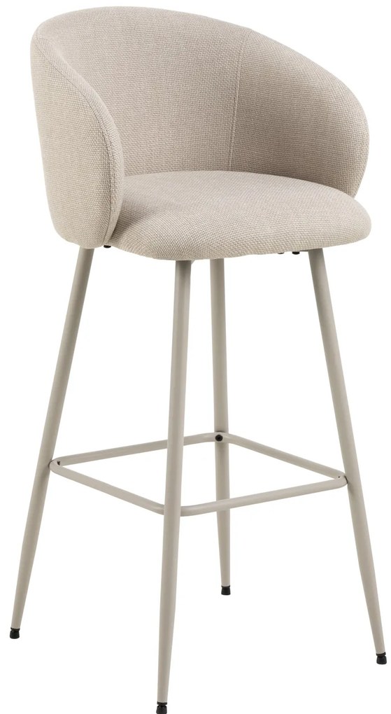 CLARA Béžová (tkanina Basel 24)/béžová konštrukcia - BAROVÁ STOLIČKA ČALÚNENÁ DO KUCHYNE/OBÝVAČKY/REŠTAURÁCIE