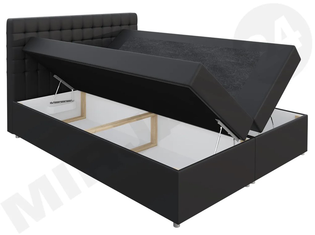 Posteľ kontinentálna Alfi, Rozmer postele: 140x200, Dostupné poťahy: ekokoža Soft 017 (biela)