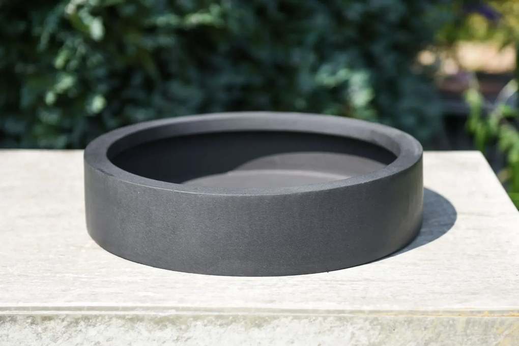Miska na dekorácie CIRCULO, sklolaminát, Ø 40 cm, antracit