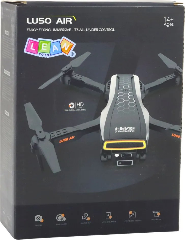 LEAN Toys Dron LU50 Air Duálna HD kamera MV Video Svetlá LED aplikácie