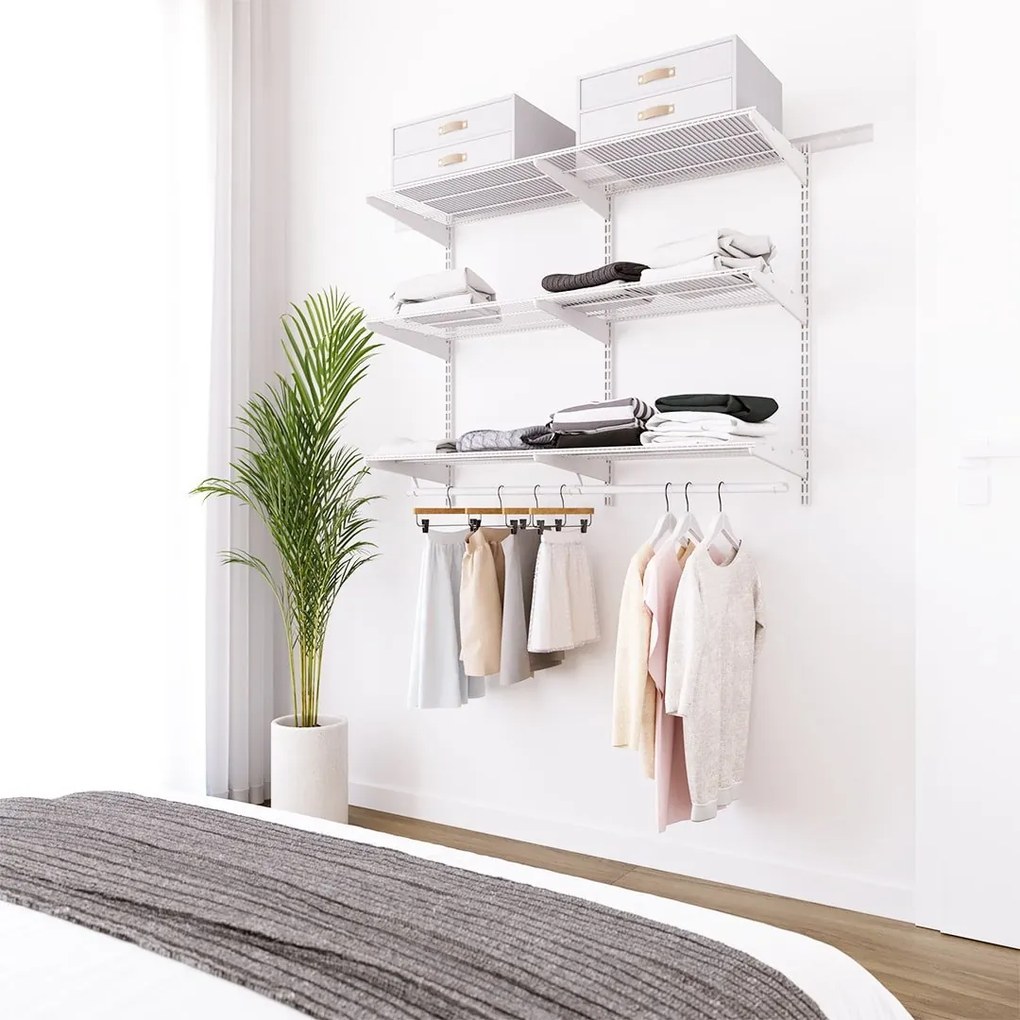 Nástenný regál do šatníka 100x120x40 cm TOPTRACK