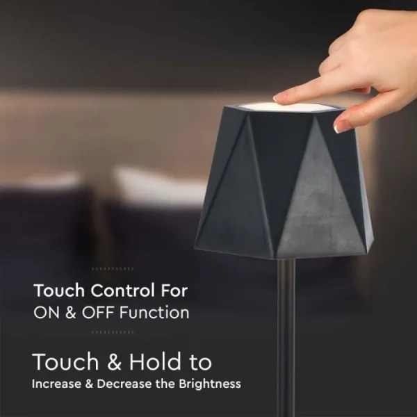 LED Stmievateľná dobíjacia stolná lampa LED/4W/5V 3000-6000K 1800 mAh čierna