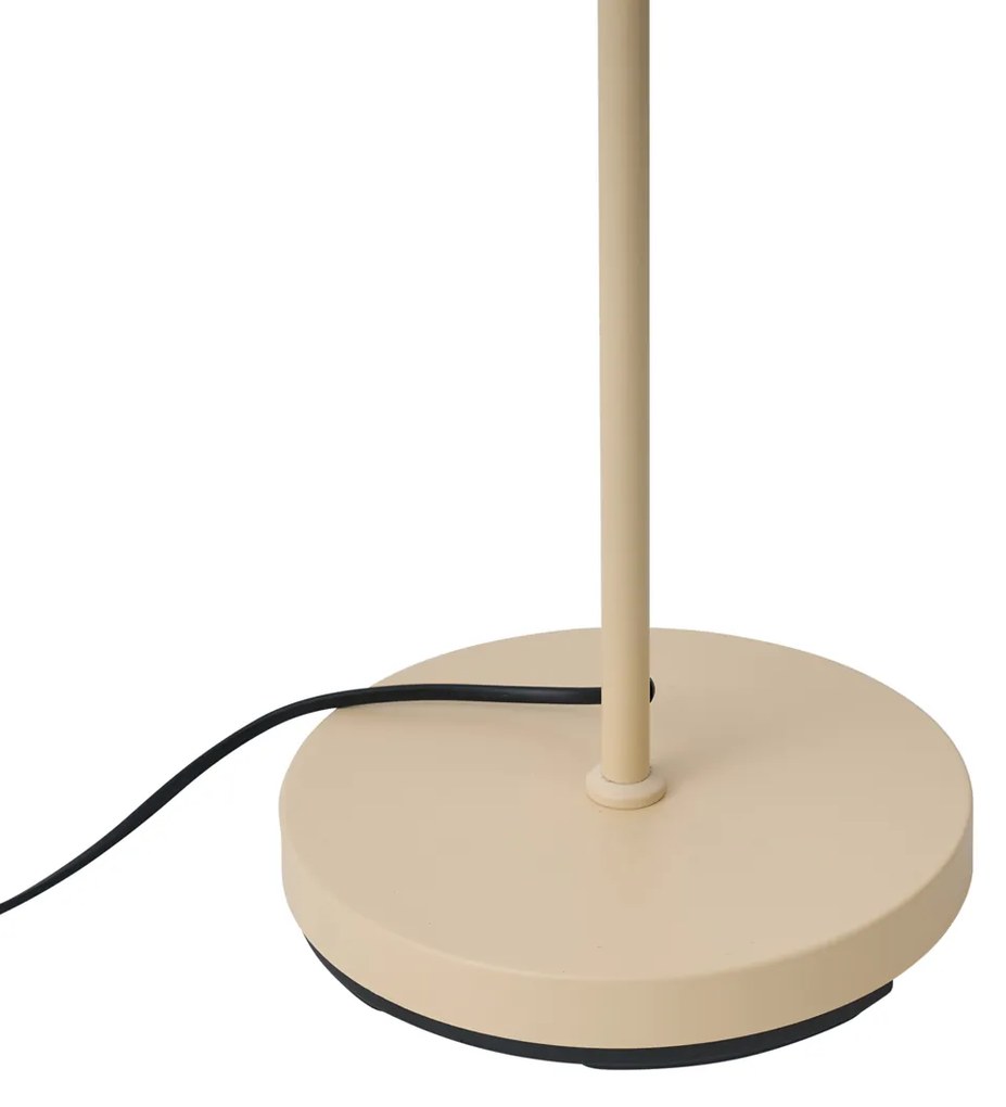 Art Deco stojacia lampa béžová s bielymi perami - Peahen