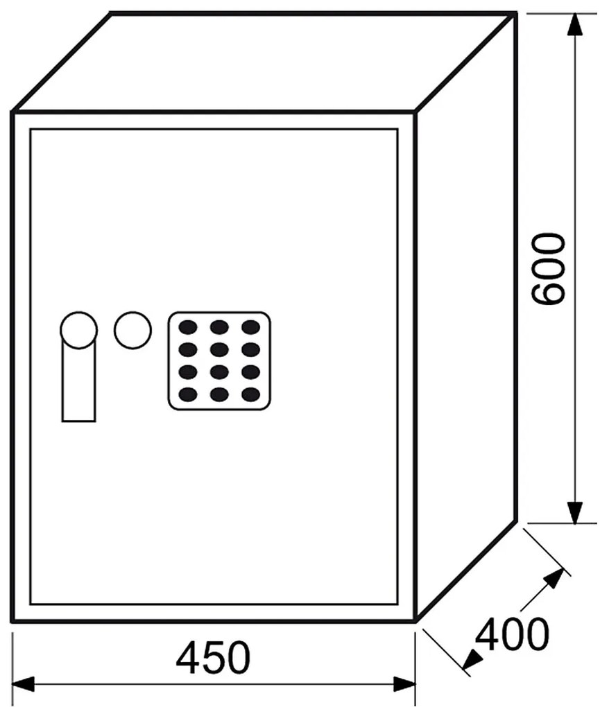 Oceľový trezor s elektronickým zámkom RICHTER RS.60.EDK