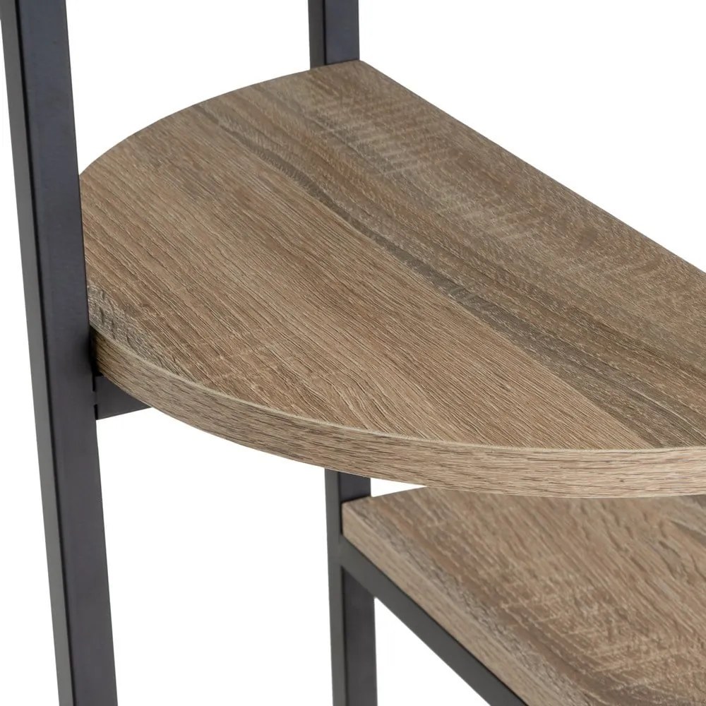 Regál v čierno-prírodnej farbe v dekore duba 40x110 cm – Casa Selección