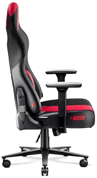 Látkové herné kreslo Diablo X-Player 2.0 King Size: karmínovo-antracitové Diablochairs