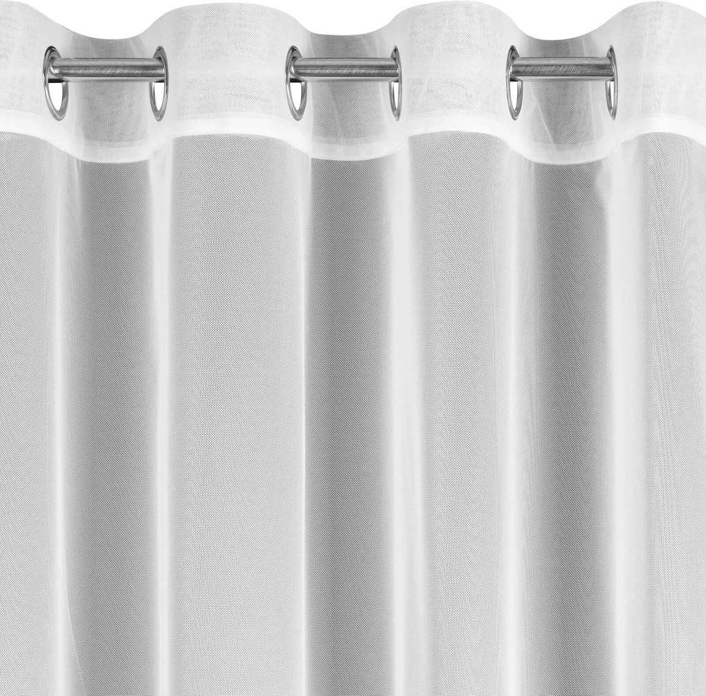 ZÁCLONA NA KRÚŽKOCH SYLVI 300X150 CM BIELA