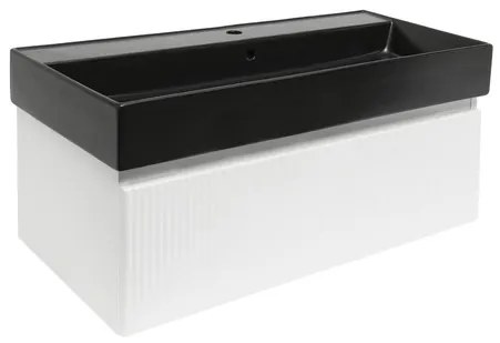 Kúpeľňová skrinka s umývadlom SAT Evolution 98x30x44,8 cm biela matná SATEVO100WMU2B