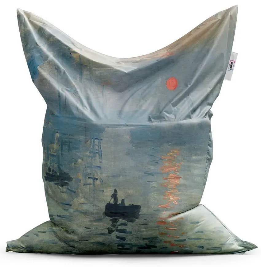Sablio Sedací vak Impresia, východ slnka - Claude Monet - 150x100 cm
