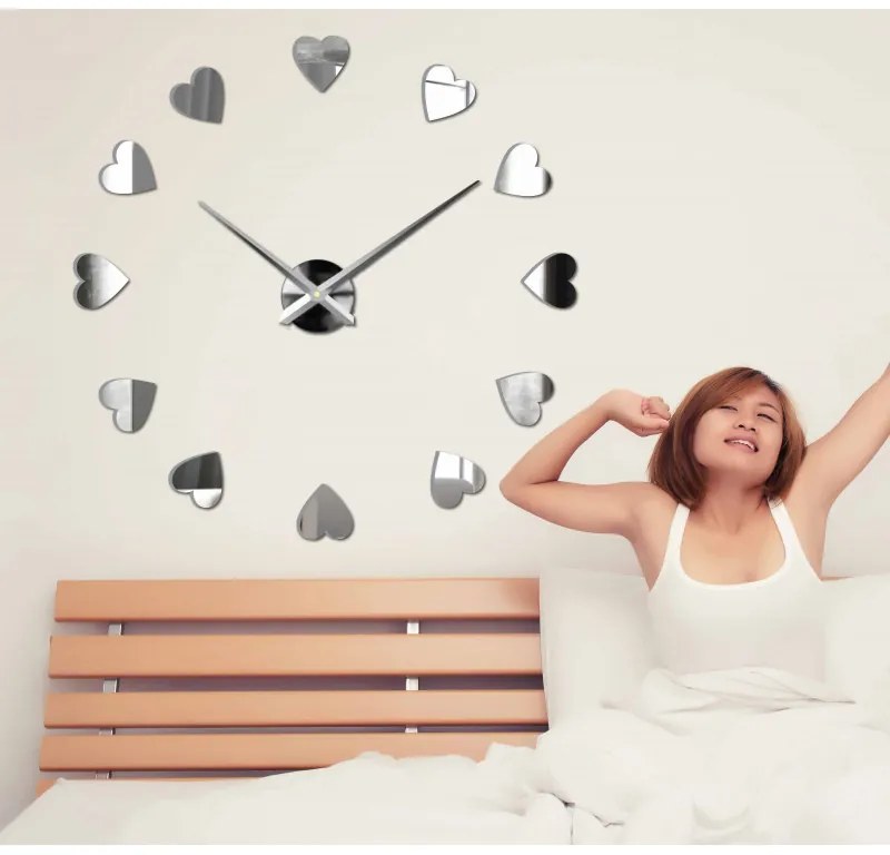 Veľké nástenné hodiny s motívom srdca I SENTOP 12S051 Wall clock HEU-