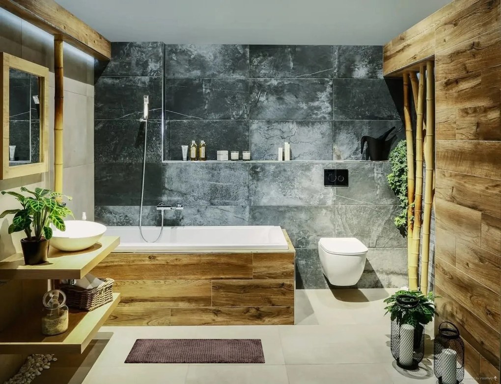 Kúpeľňová predložka Ella micro coffee, 50x80, hnedá, kúpeľňa, BO-MA