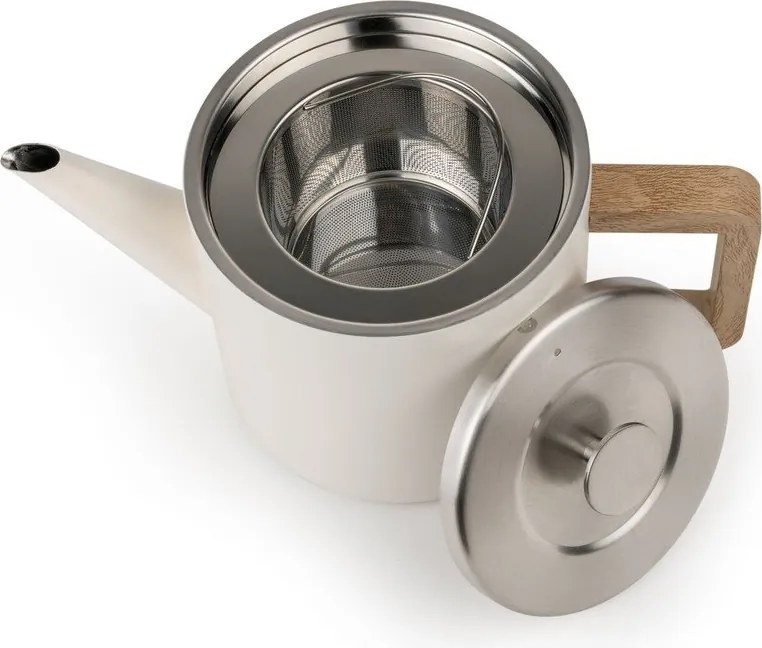 Slonovinová kanvica na čaj z nehrdzavejúcej ocele so sitkom 1,1 l Duet Narvik – Bredemeijer