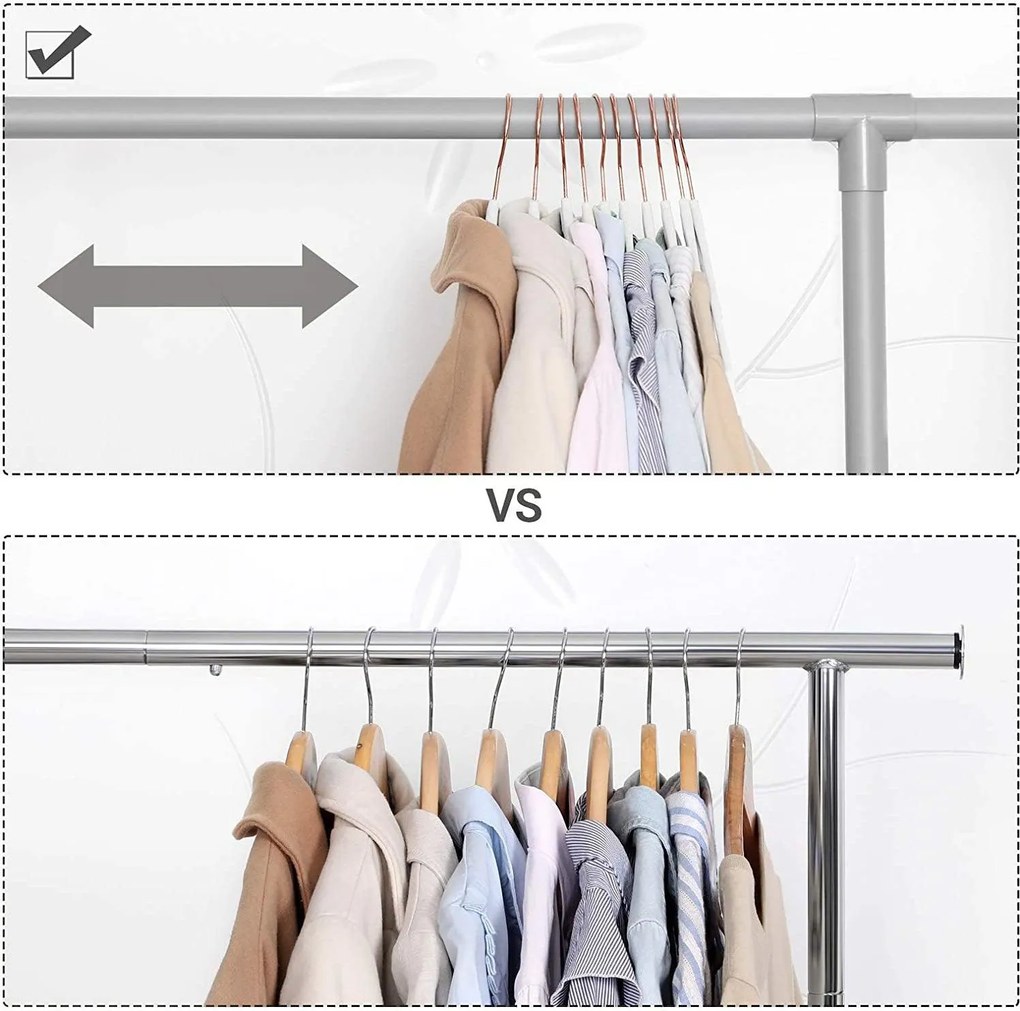 Zamatové vešiaky, protišmykové, 50 ks, biele