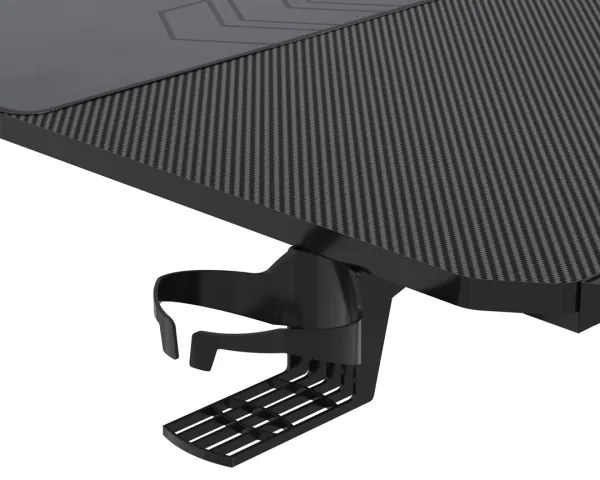 Herný stôl SNAKE s LED RGB podsvietením 100x60 cm čierna