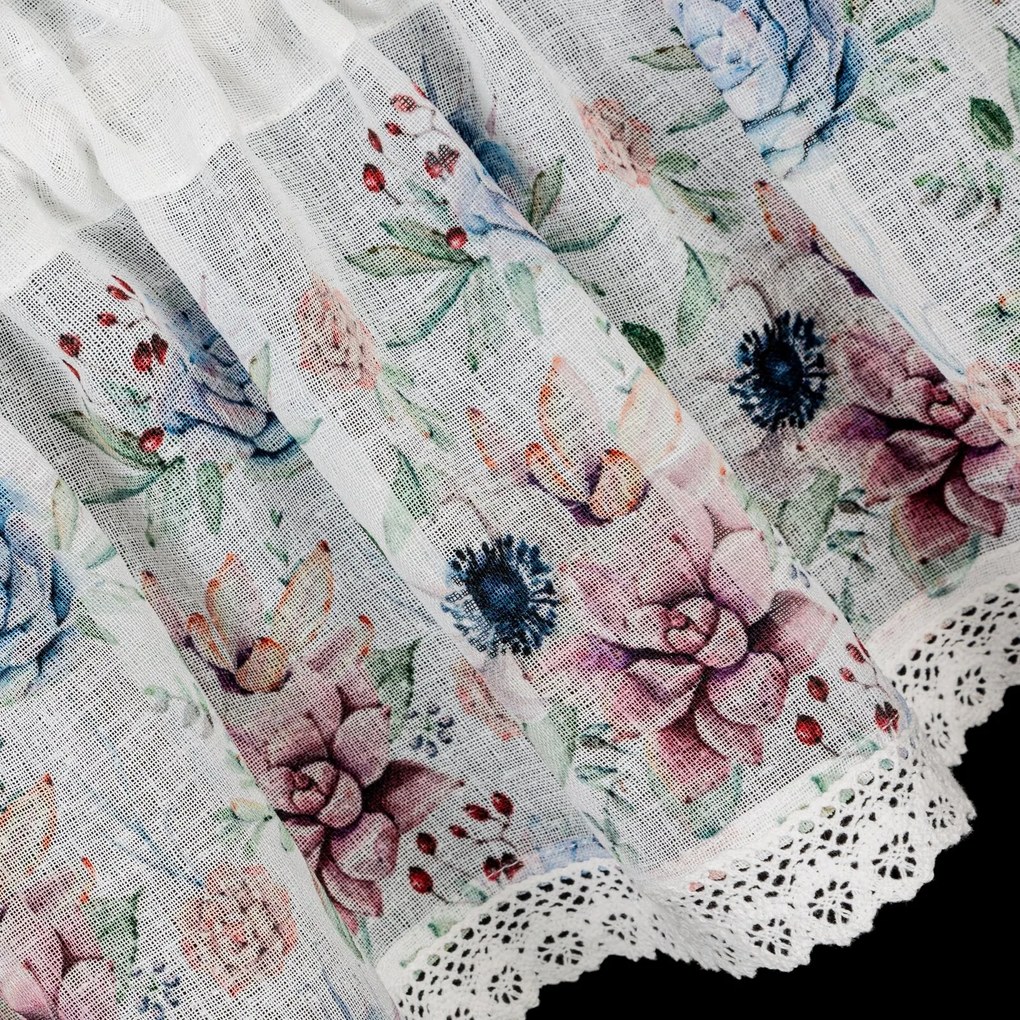 KRÁTKA ZÁCLONA NA PÁSKE DORA 150X30 CM VIACFAREBNÁ