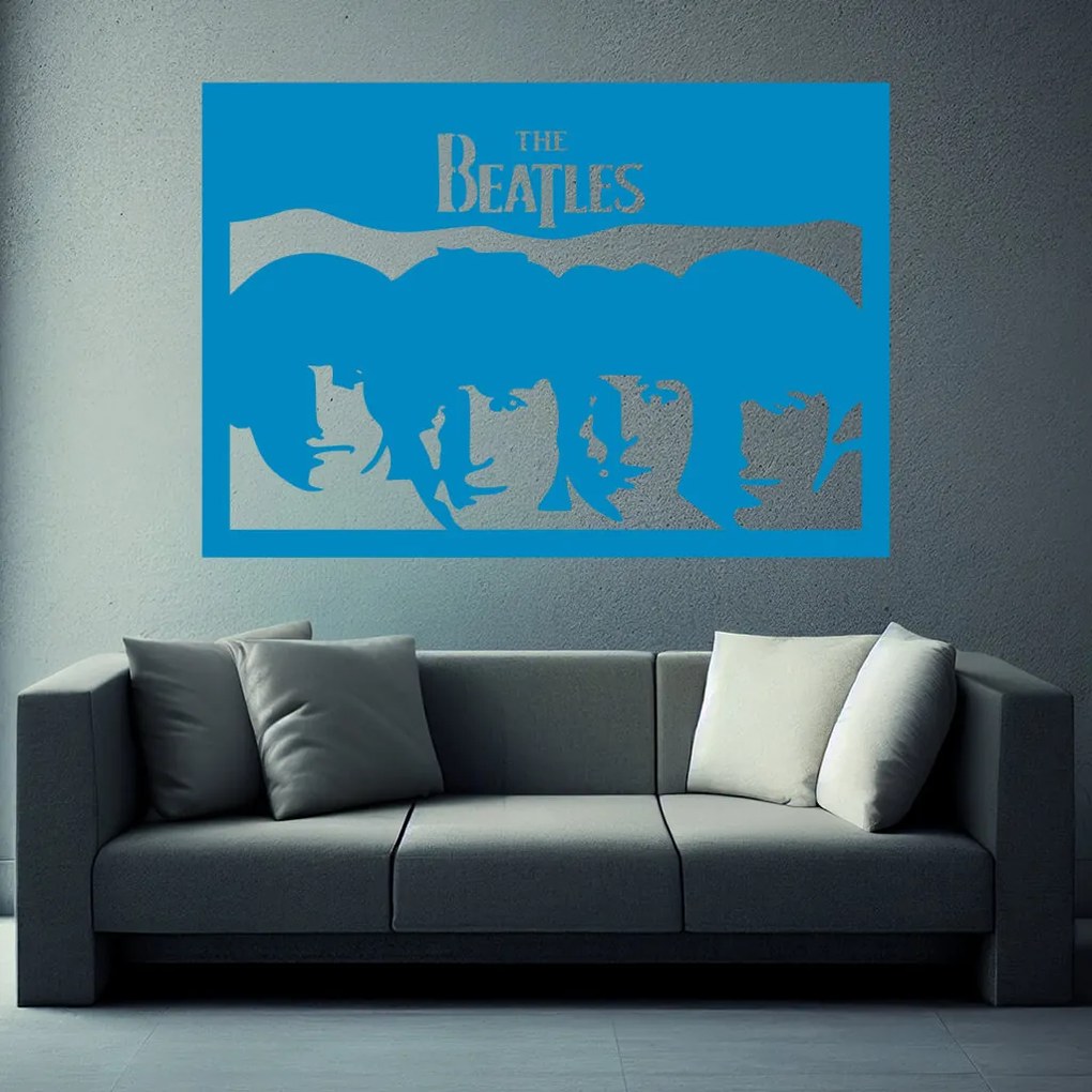 Veselá Stena Samolepka The Beatles Farba: oranžová, Veľkosť: 60 x 41 cm