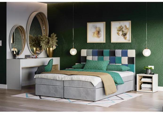 Dizajnová posteľ SAVA 140x200 - modrá