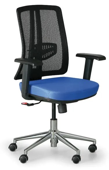 Kancelárska stolička Human, čierna/modrá