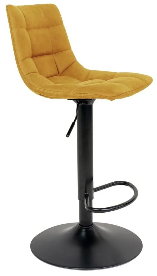 Dizajnová barová stolička Dominik horčicová