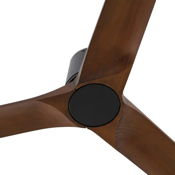 FARO 33839 - Stropný ventilátor HEYWOOD TUB L borovica/čierny pr. 132 cm + DO