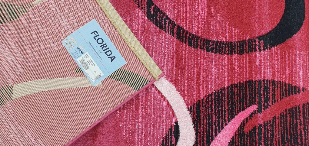 Kusový koberec Florida fuchsia 9828, 200x290, ružová, obývacia izba, Spoltex