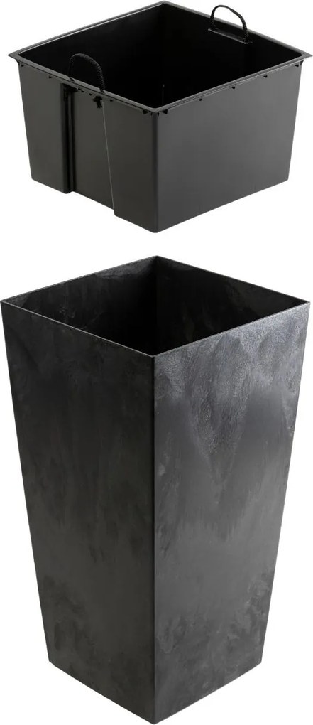 Kvetináč Porto 75x39,6 cm čierny betón