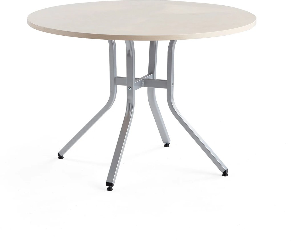 Stôl Various, Ø1100x740 mm, strieborná, breza