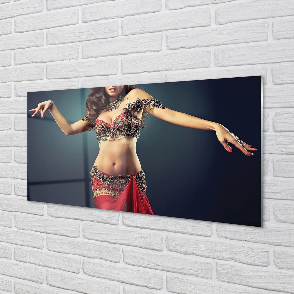 Sklenený obraz žena tancuje 100x50 cm