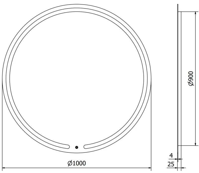 Mexen Rose, LED kúpeľňové zrkadlo s podsvietením 100x100 cm, 6000K, ochrana proti zahmlievaniu, 9810-100-100-611-00