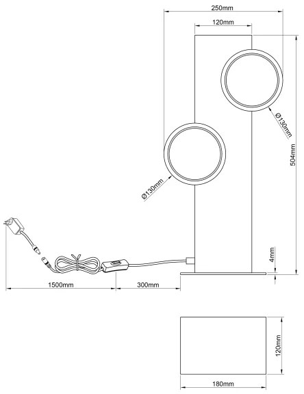 Brilliant - LED Stolná lampa CHEESY LED/12W/230V