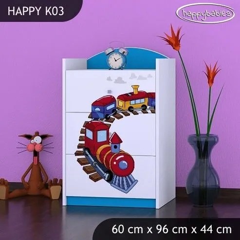 Detská komoda MAŠINKA - TYP 3