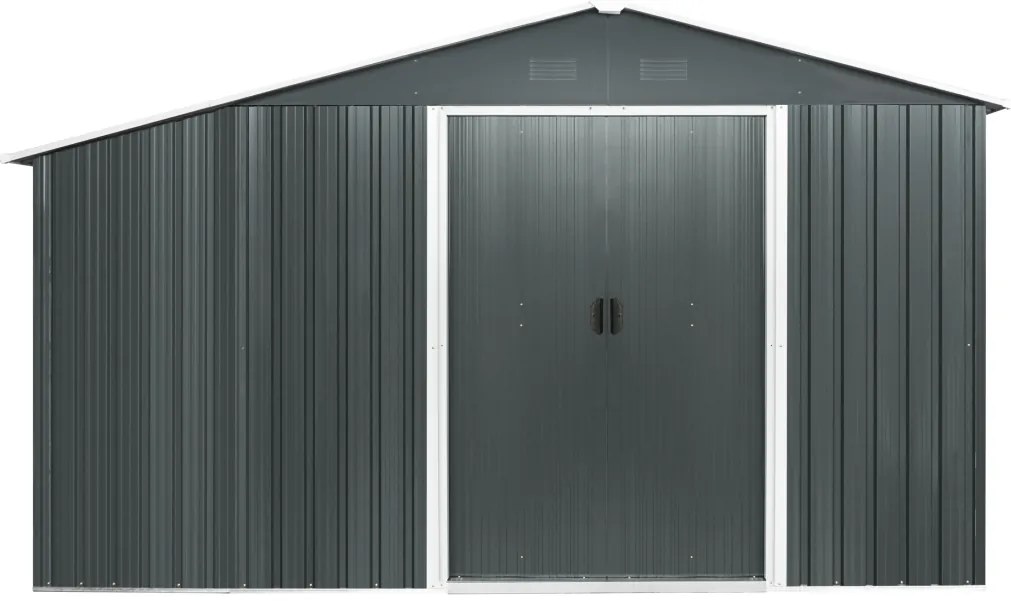 Záhradný domček s drevníkom BestBerg ZDD-6A / 6 m² / 322 x 196 x 196 cm / šedá