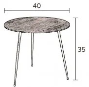 Odkládací stolek DUTCHBONE PEPPER,  40 cm Dutchbone 2300161