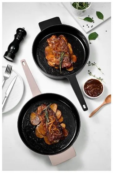 Masterpro Liatinová grilovacia panvica Eternal, 25 cm (béžová) (100379999)