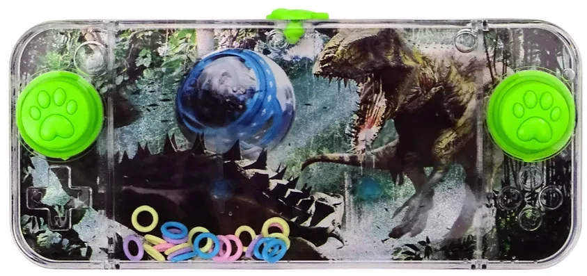LEAN TOYS Vodná arkádová hra, konzola - Dinosaurus Stegosaurus zelená