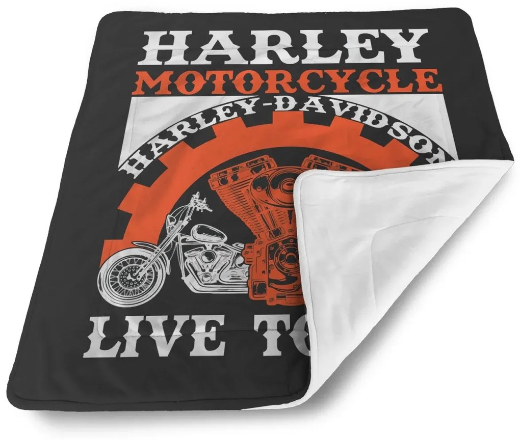 Sablio Deka pre bábätko Harley-Davidson Live to ride - 80x100 cm
