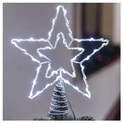Štandard LED spojovacia vianočná hviezda KIFO 28,5 cm studená biela