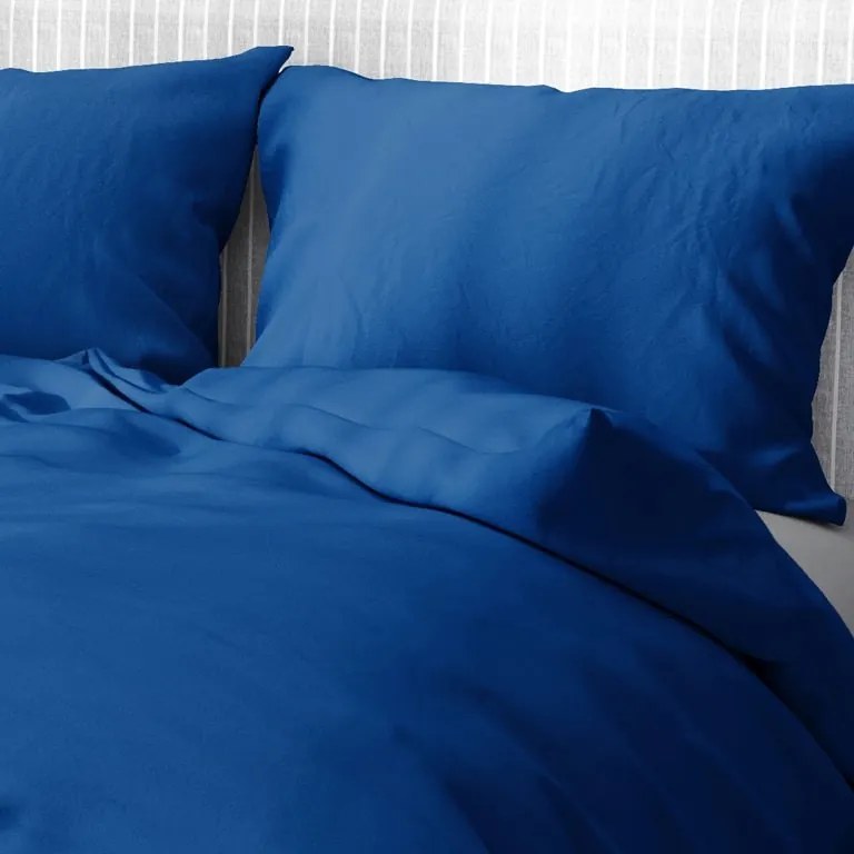 Goldea bavlnené posteľné obliečky - kráľovsky modré 140 x 200 a 70 x 90 cm