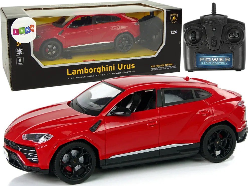 LEAN Toys R/C auto Lamborghini Urus červené 1:24 2.4G, svetlá