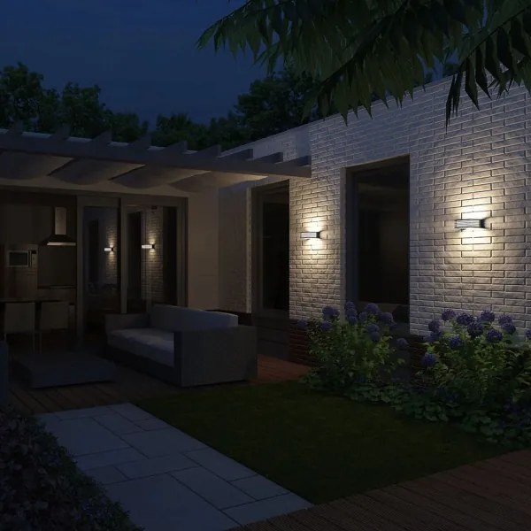 Philips - Vonkajšie nástenné svietidlo SHADES 1xE27/15W/230V IP44 antracit