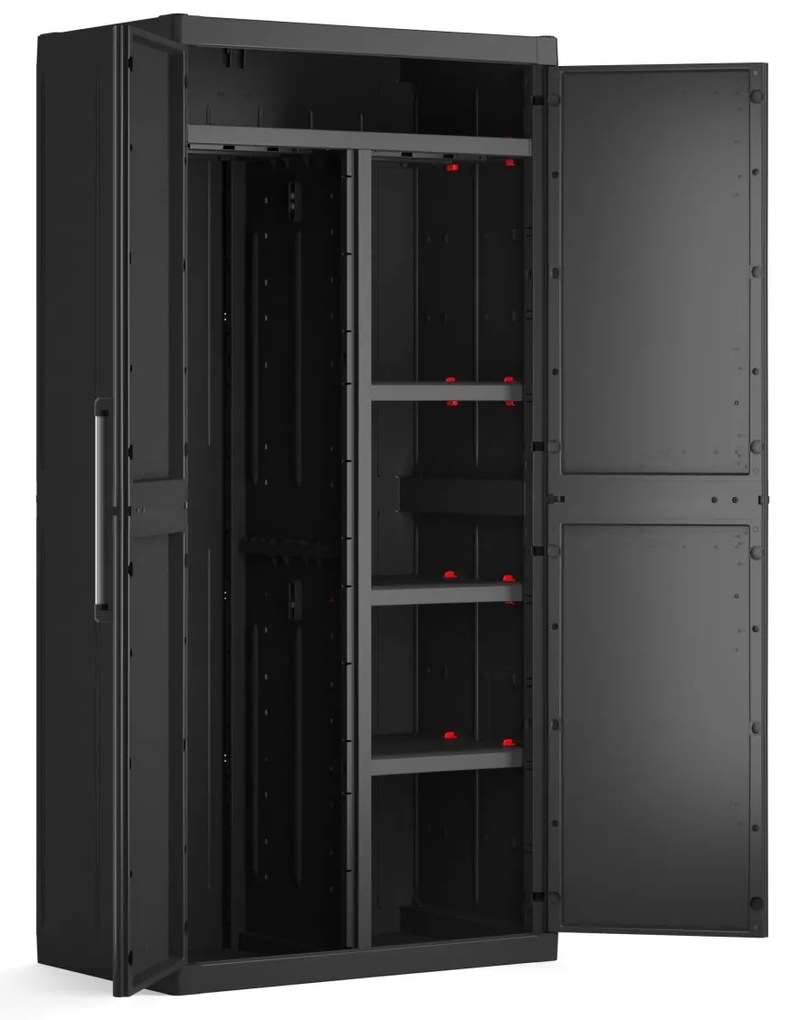 KIS Skriňa DETROIT XL vysoká delená 89 cm, čierna