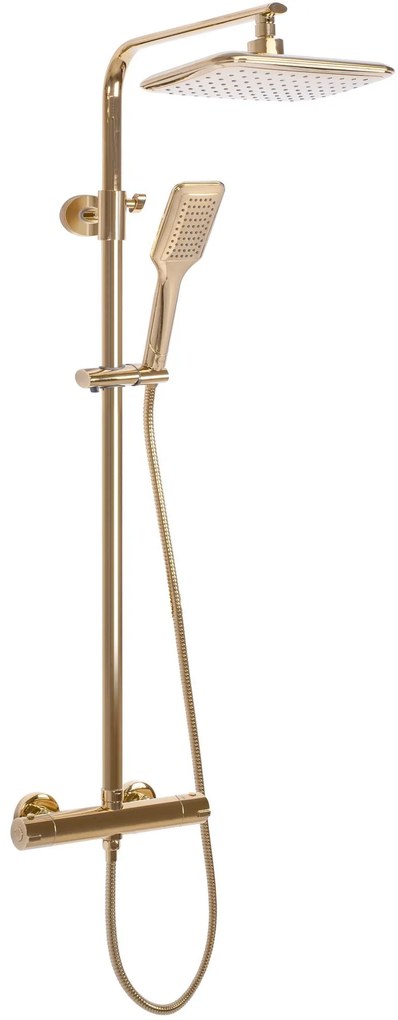 Rea Tom, termostatická batéria so sprchovou sadou, zlatá lesklá, REA-P7102