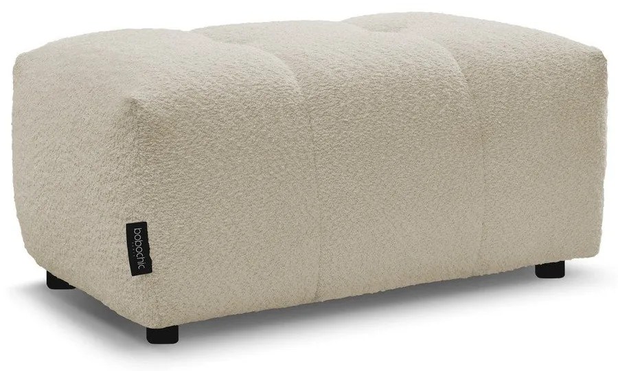 Béžová podnožka z textílie buklé Roxelane – Bobochic Paris