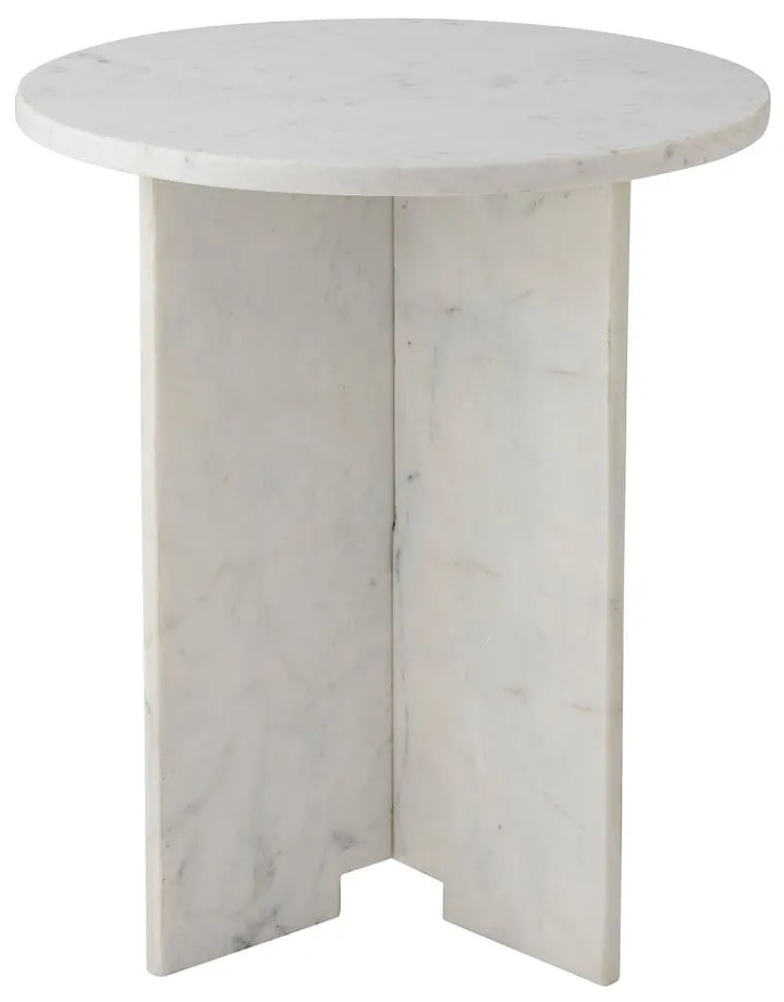 Mramorový okrúhly odkladací stolík ø 46 cm Jasmia – Bloomingville