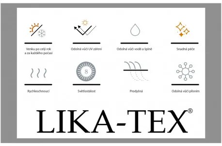 Doppler PARIS LIKA-TEX® sivá - luxusná záhradná 3-miestna pohovka