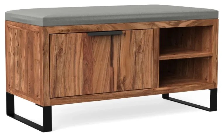 furniture-nabytek.cz - Masívna lavička Sydney z akáciového dreva, lakovaná, hnedá – 90×41×44 cm