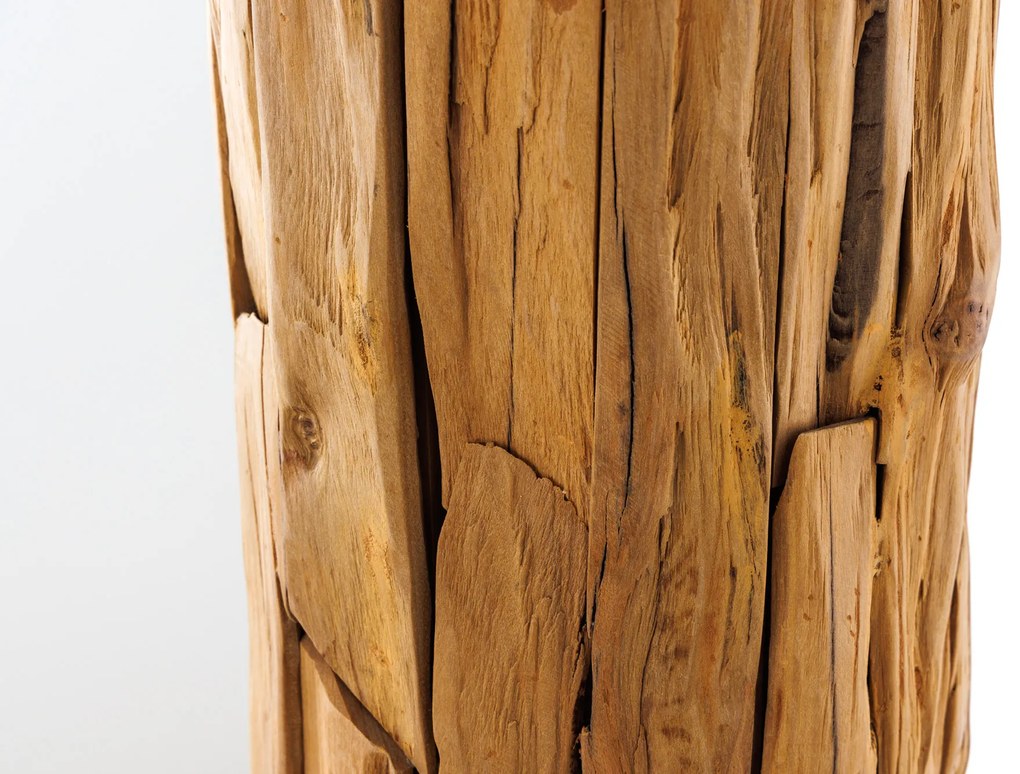 Stojacia lampa Roots II s dreveným telom 138 cm