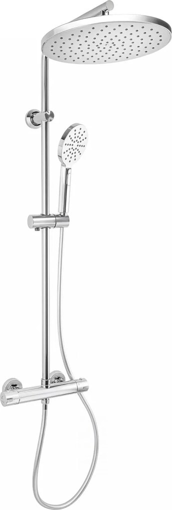 Erga Dubaj, sprchový set s termostatickou batériou a hlavovou sprchou 30 cm, chrómová, ERG-YKA-BP.DUBAJ-THERM-30-CHR